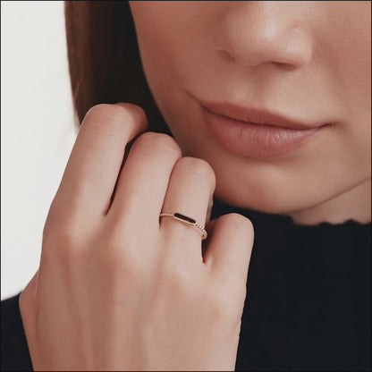 Customized Beaded Name Ring