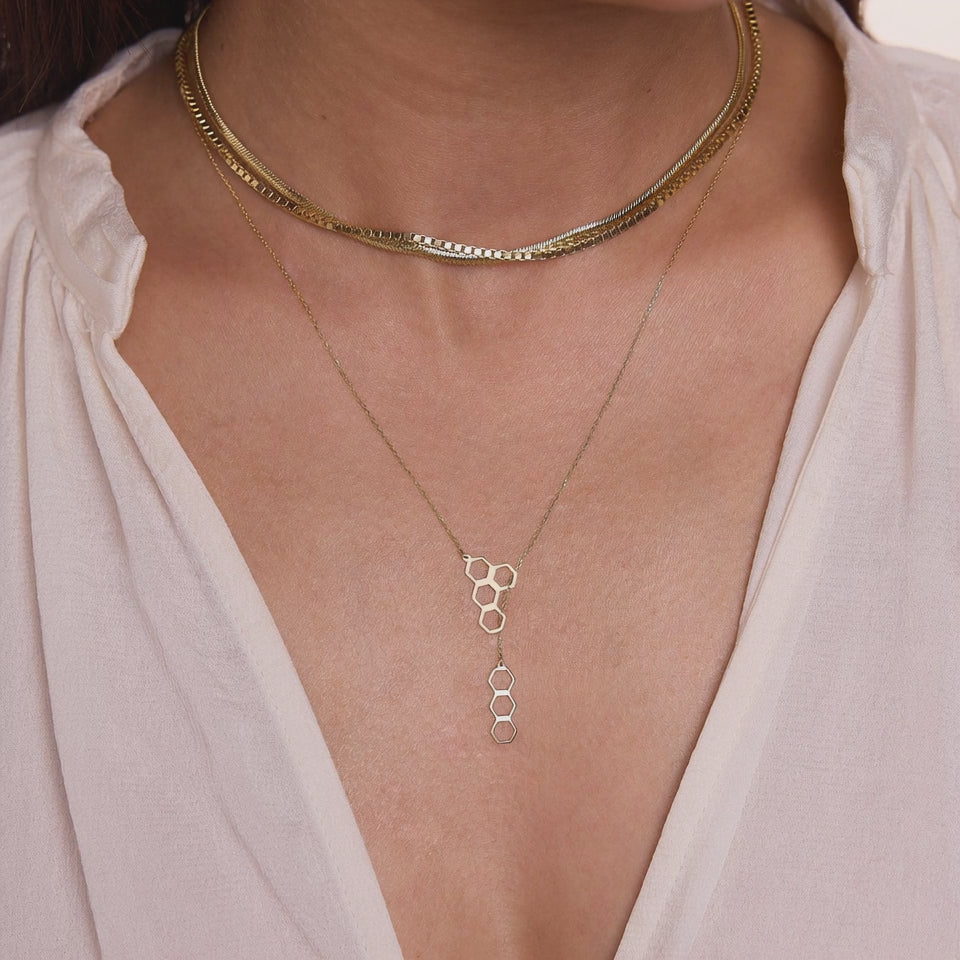 Honeycomb Y-Necklace