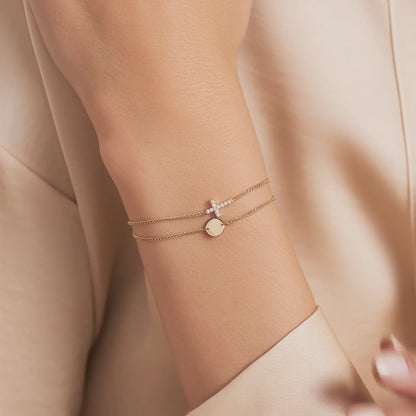 Diamond Cross Bracelet