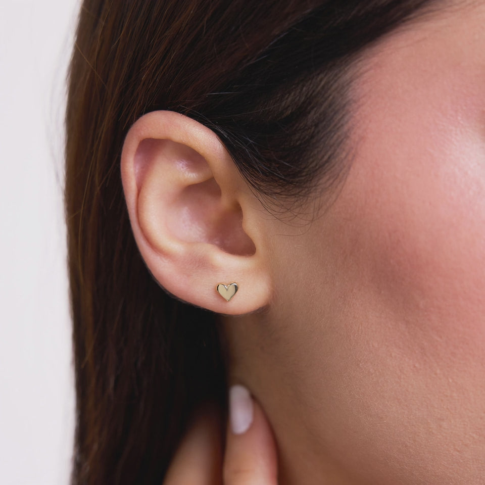 Tiny Heart Stud Earrings
