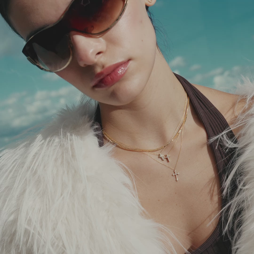Diamond Petite Cross Necklace