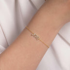 Diamond Couple Initial Bracelet