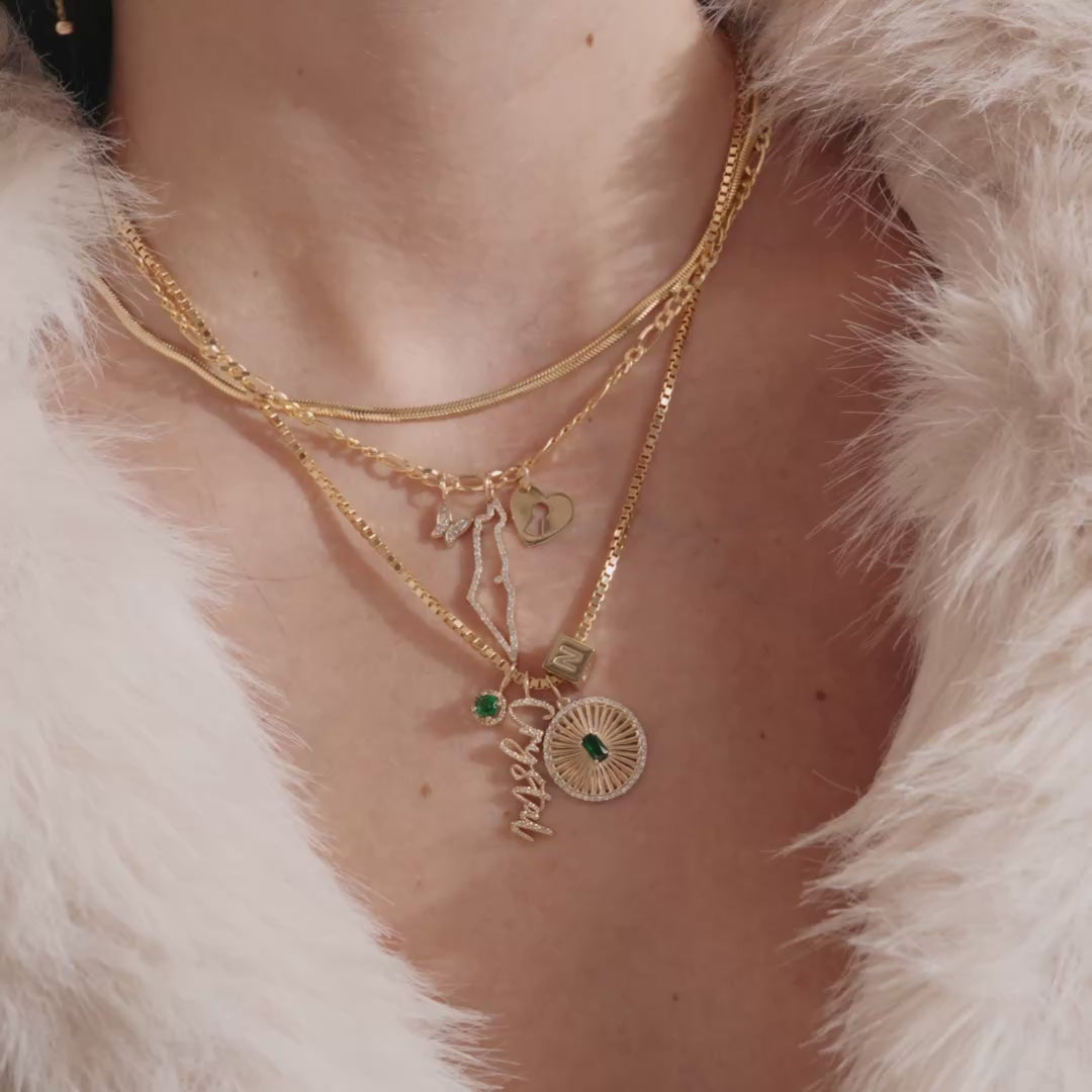 Diamond Butterfly Charm