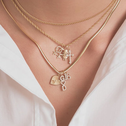 Dainty Diamond Number Charm