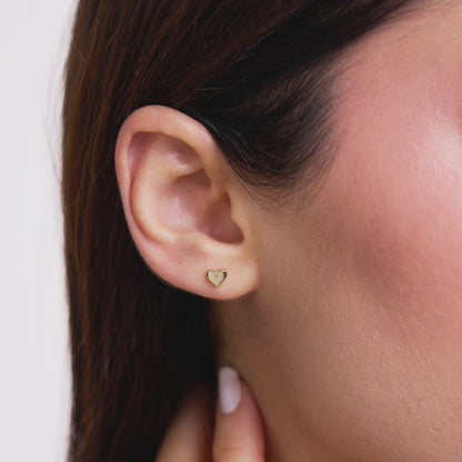 Tiny Heart Stud Earrings