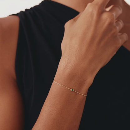 Solitaire Birthstone Bracelet