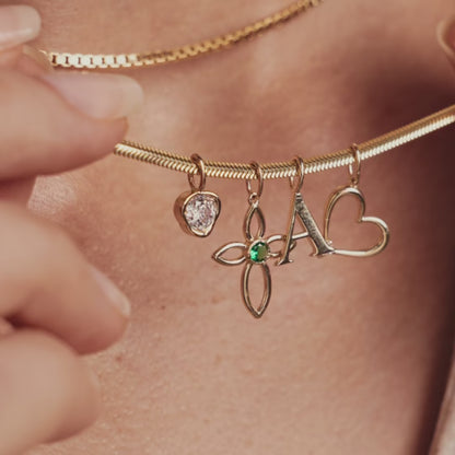 Birthstone Cross Charm