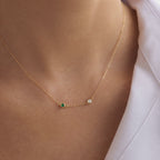 Personalized Dual Birthstone Necklace