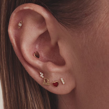 Zodiac Piercing Threaded Stud Earring