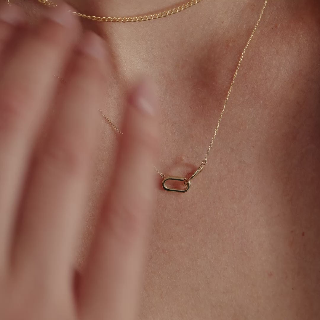 Intertwined Linked Paperclip Necklace