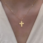 Solid Gold Cross Charm