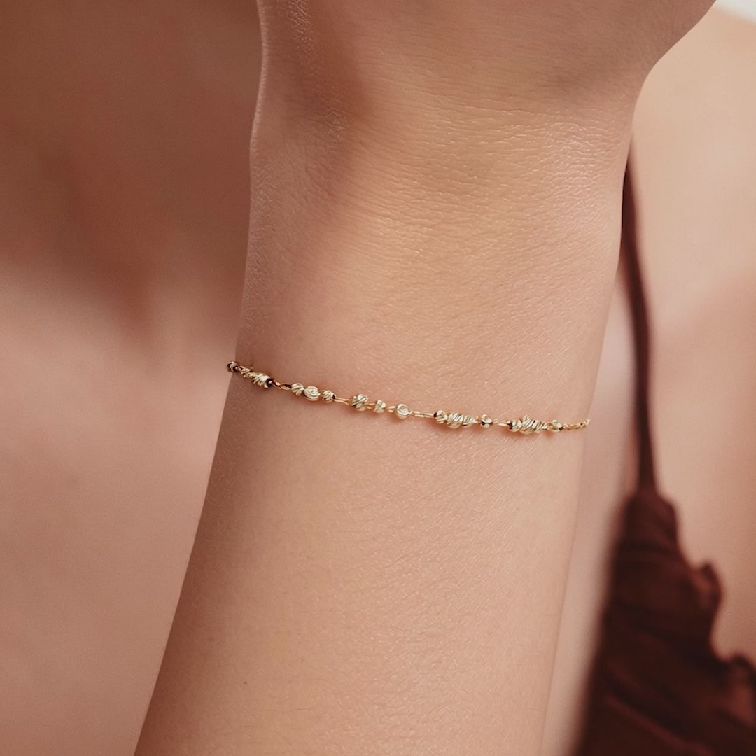 Diamond Bead Station Bracelet