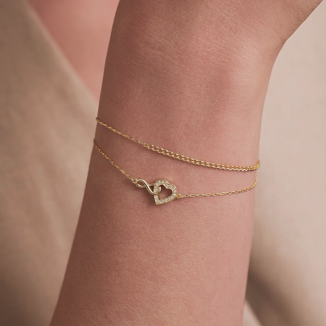 Infinity and Heart Bracelet