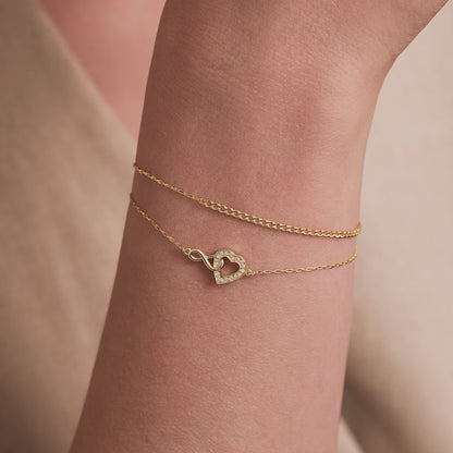 Infinity and Heart Bracelet