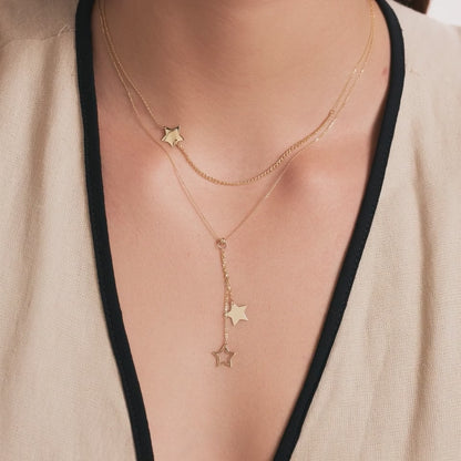 Dainty Sideway Star Necklace