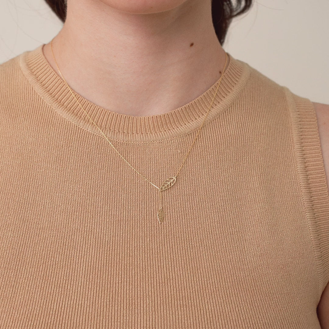 Leaf Lariat Necklace