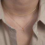 Diamond Cursive Initial Necklace