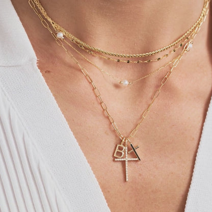 Diamond Cross Charm