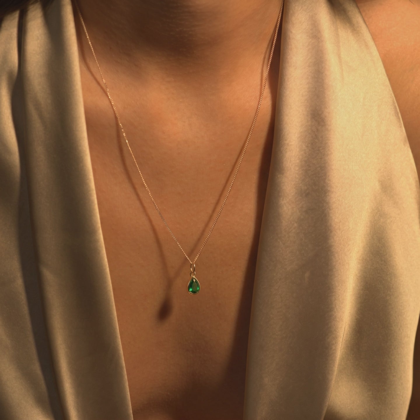 Drop Shaped Birthstone Charm