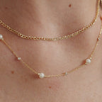 Diamonds and Pearls by the Yard Drop Necklace
