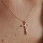 Diamond Bold Cross Necklace