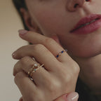 Birthstone Marquise Half Eternity Ring