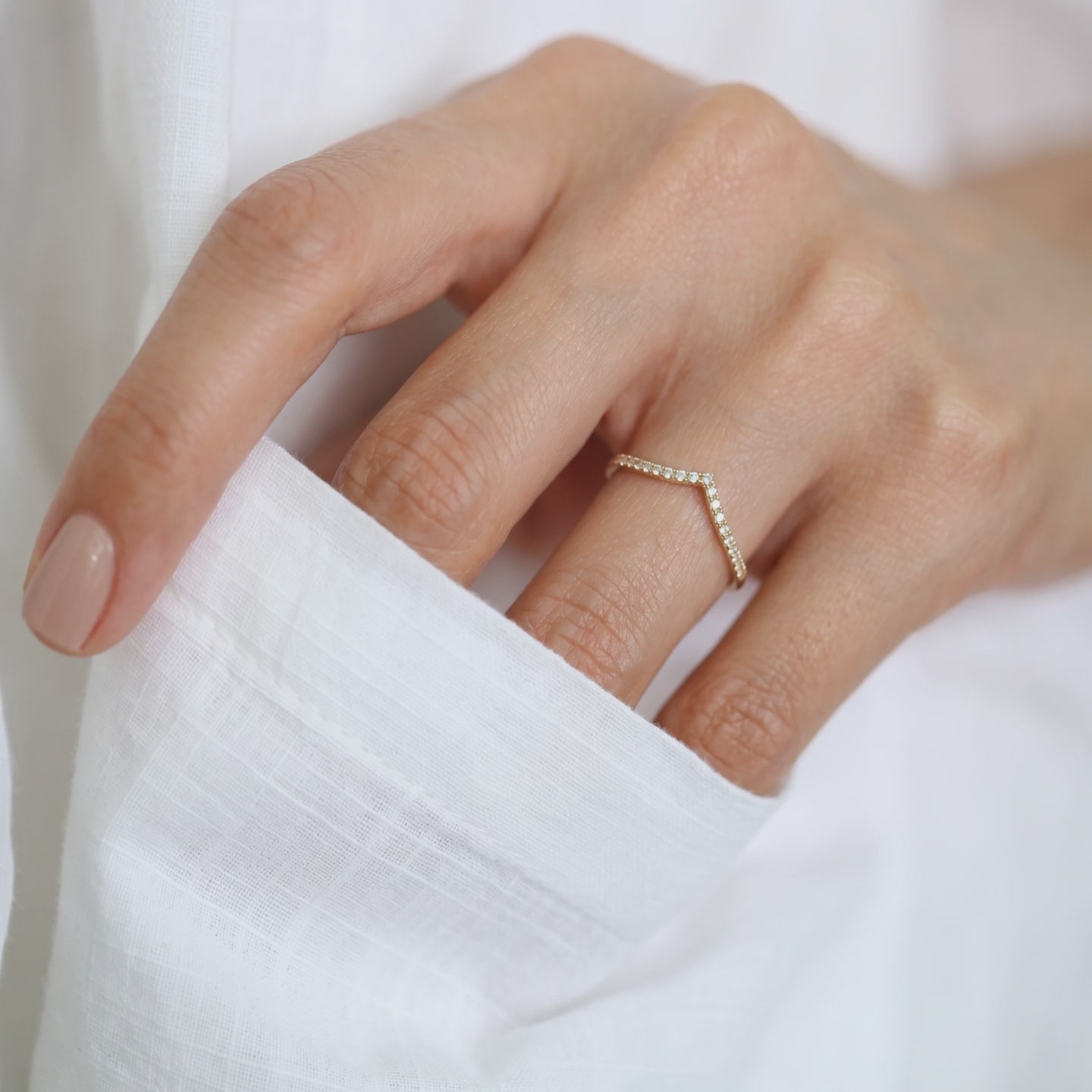 Diamond Chevron Ring