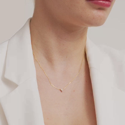 Trio Diamond Necklace in 14K Solid Gold