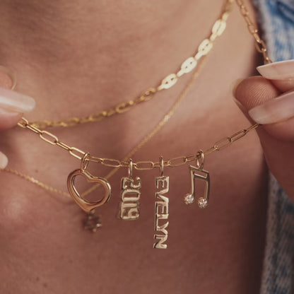 Diamond Musical Note Charm