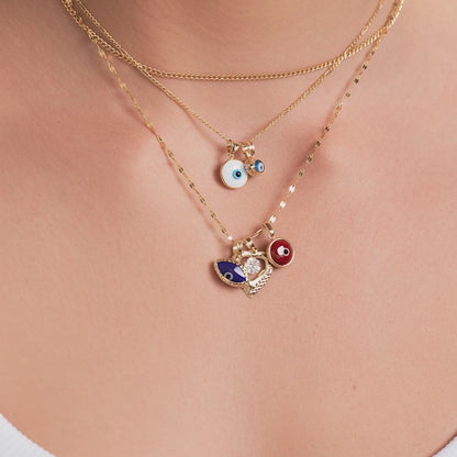 White Evil Eye Charm