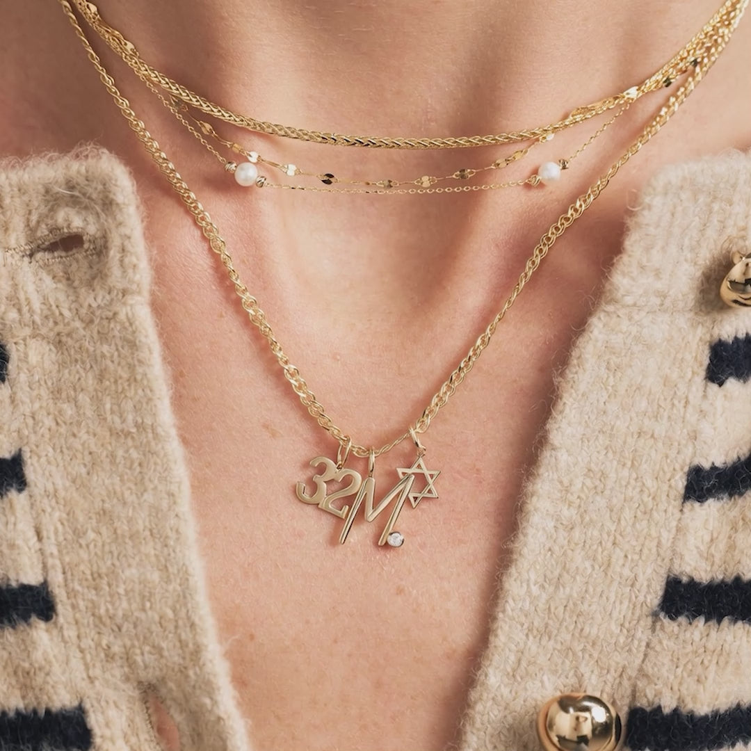 Diamond Letter Charm