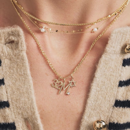 Diamond Letter Charm