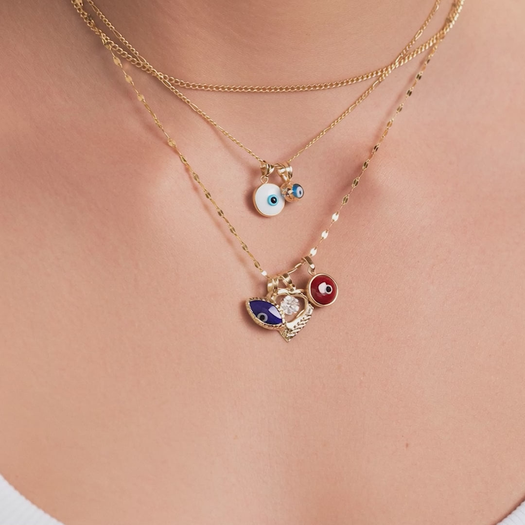 White Evil Eye Charm