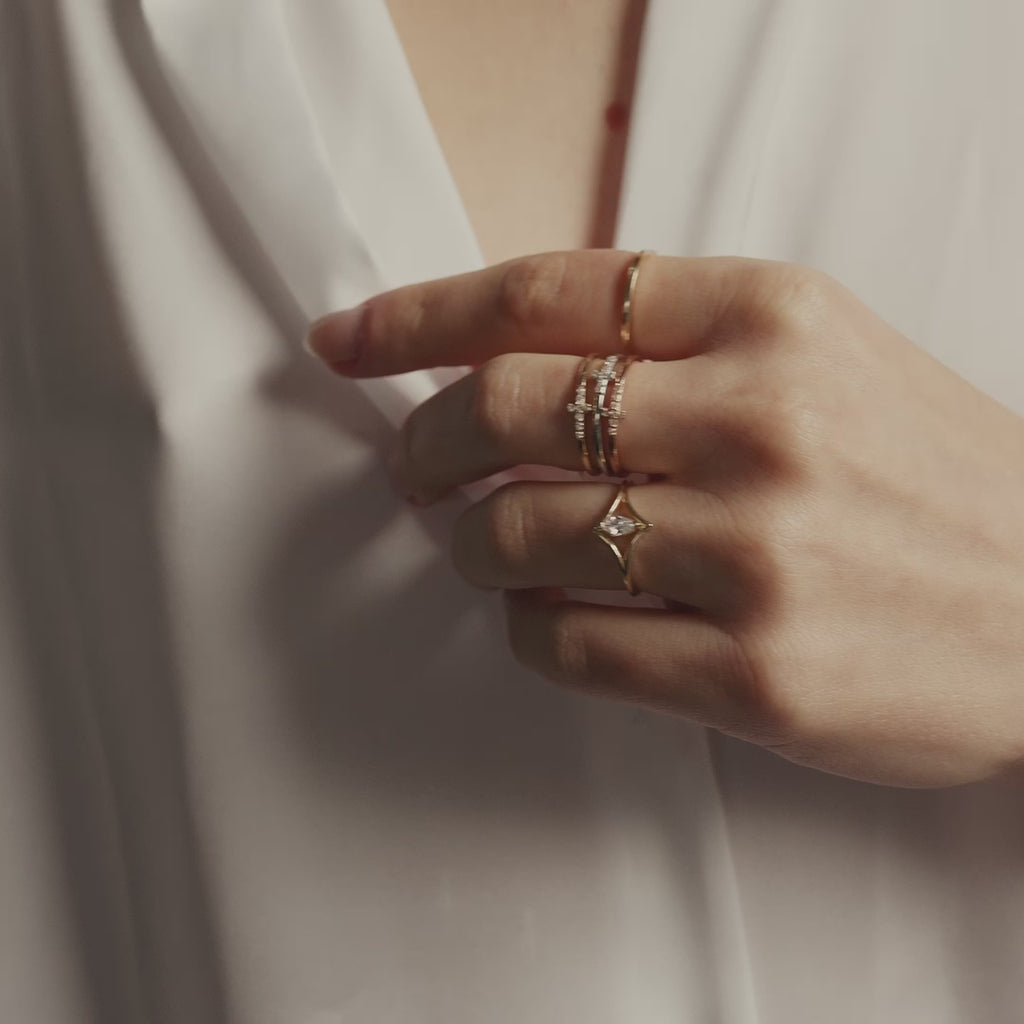 Diamond Cross Ring