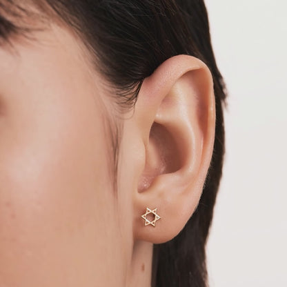 Everyday Star of David Stud Earrings