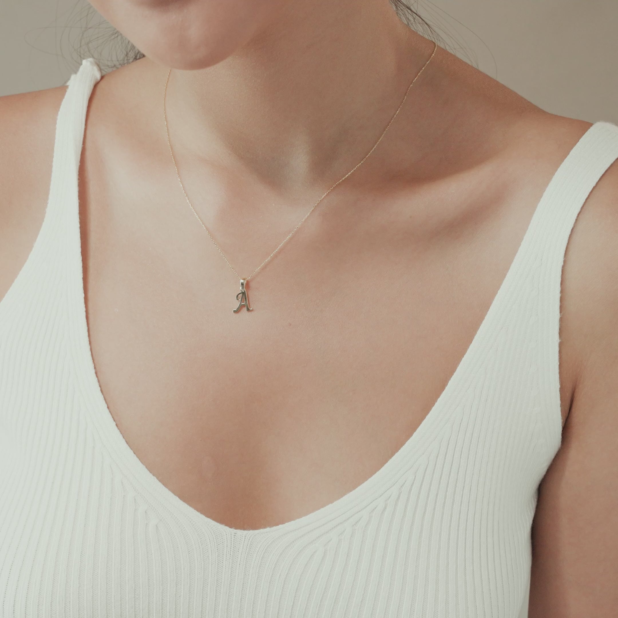 Script Letter Necklaces