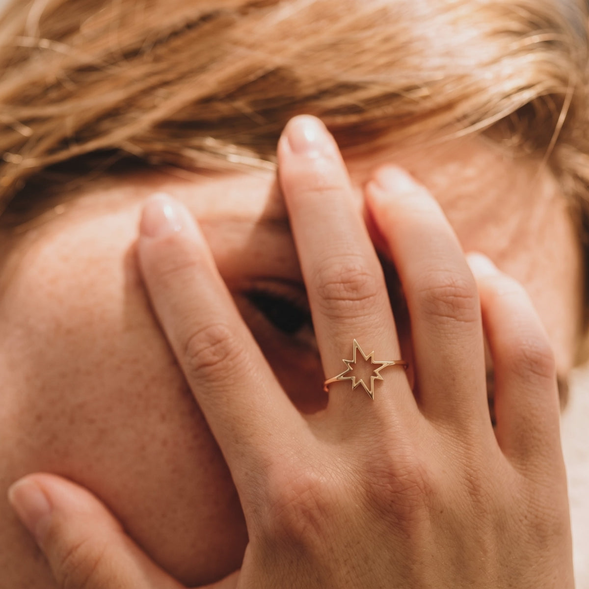 Open Starburst Statement Ring