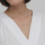 Dainty Small Diamond Cross Pendant Necklace
