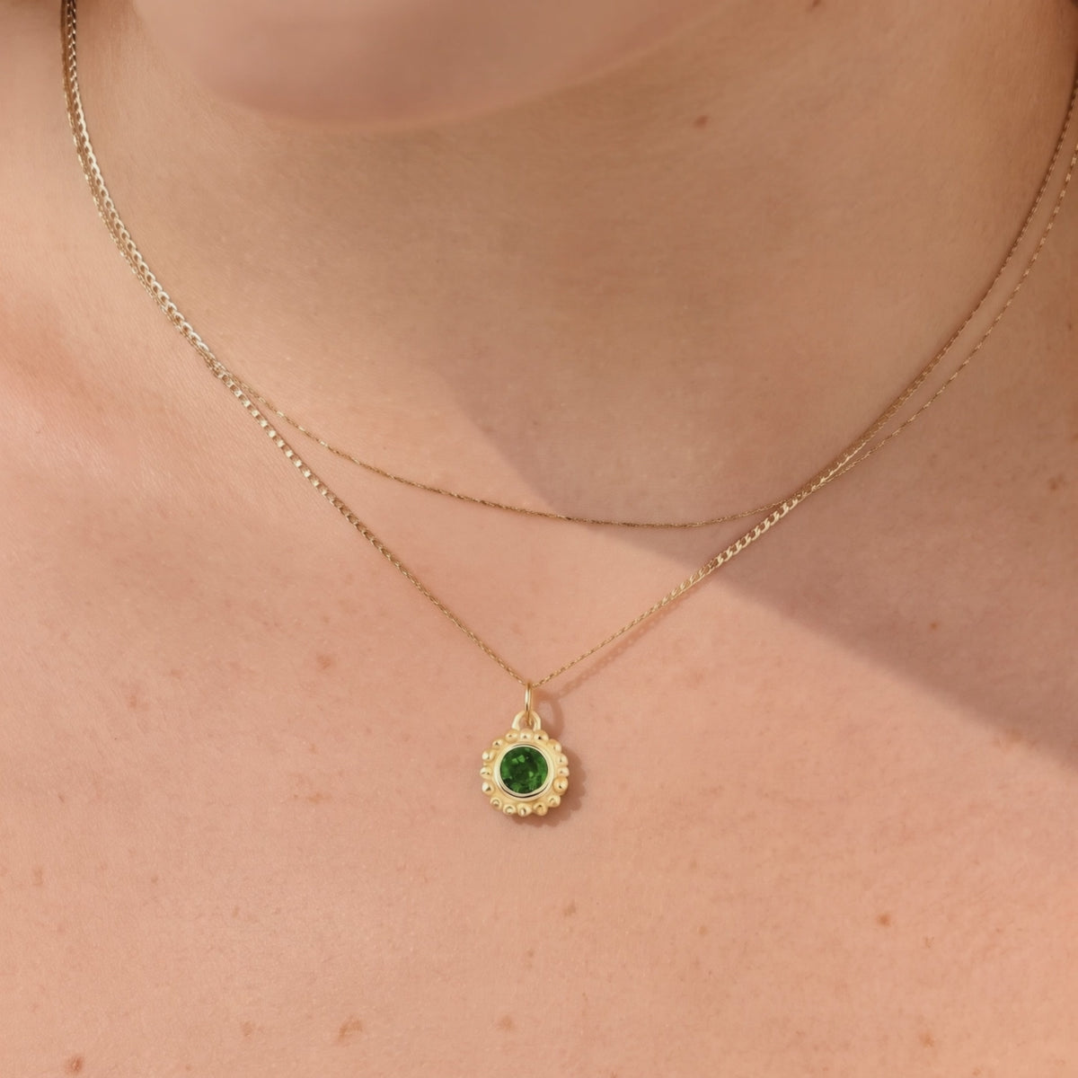 Beaded Birthstone Pendant