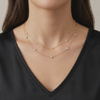 Diamond Clover Station Necklace