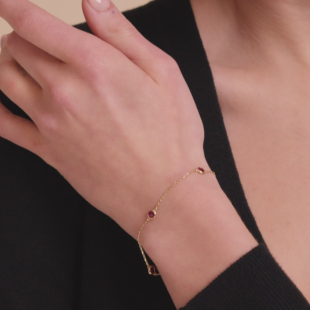 Ruby Station Bracelet