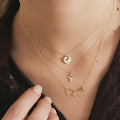 Tiny Diamond Cross Necklace