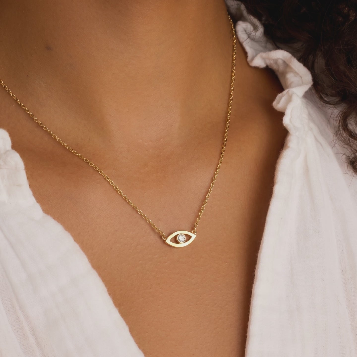 Diamond Evil Eye Necklace
