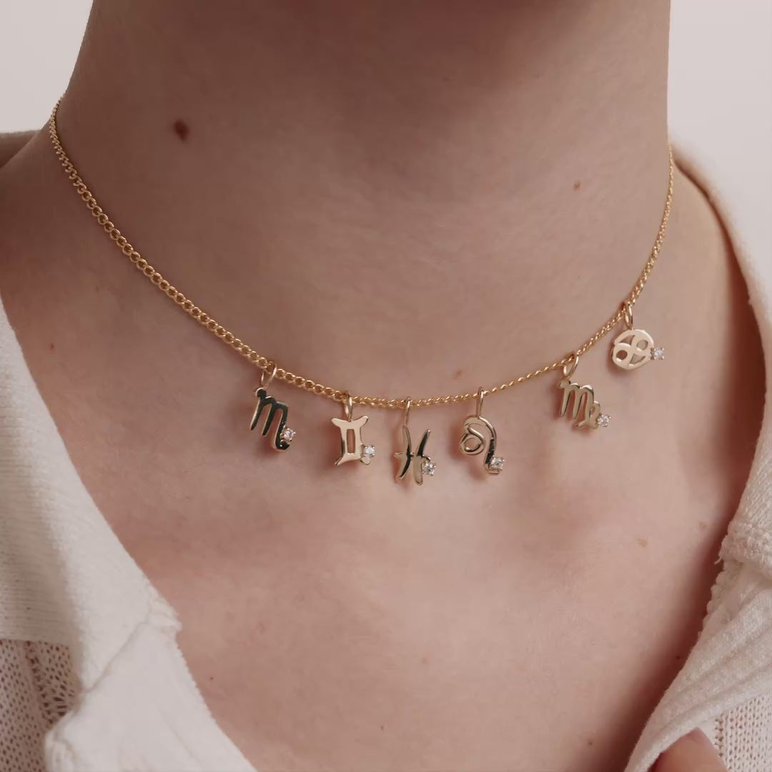 Diamond Zodiac Charm