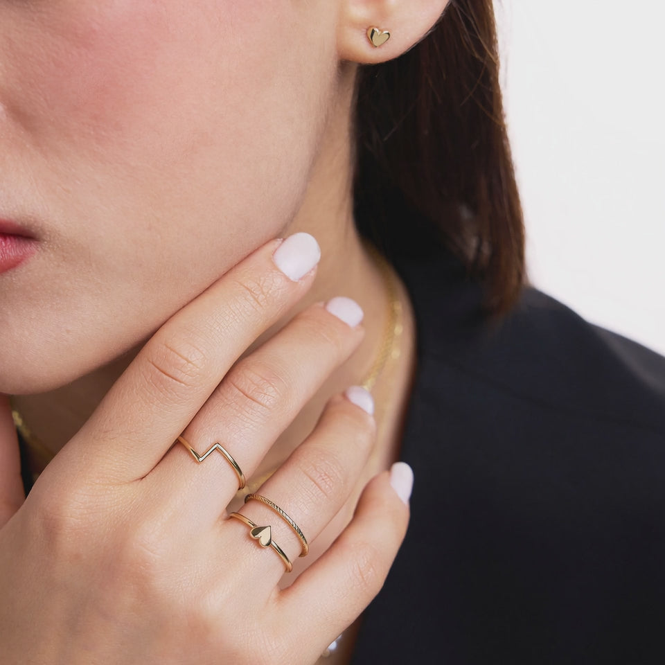 Lightning Ring - Zig Zag Stacking Ring