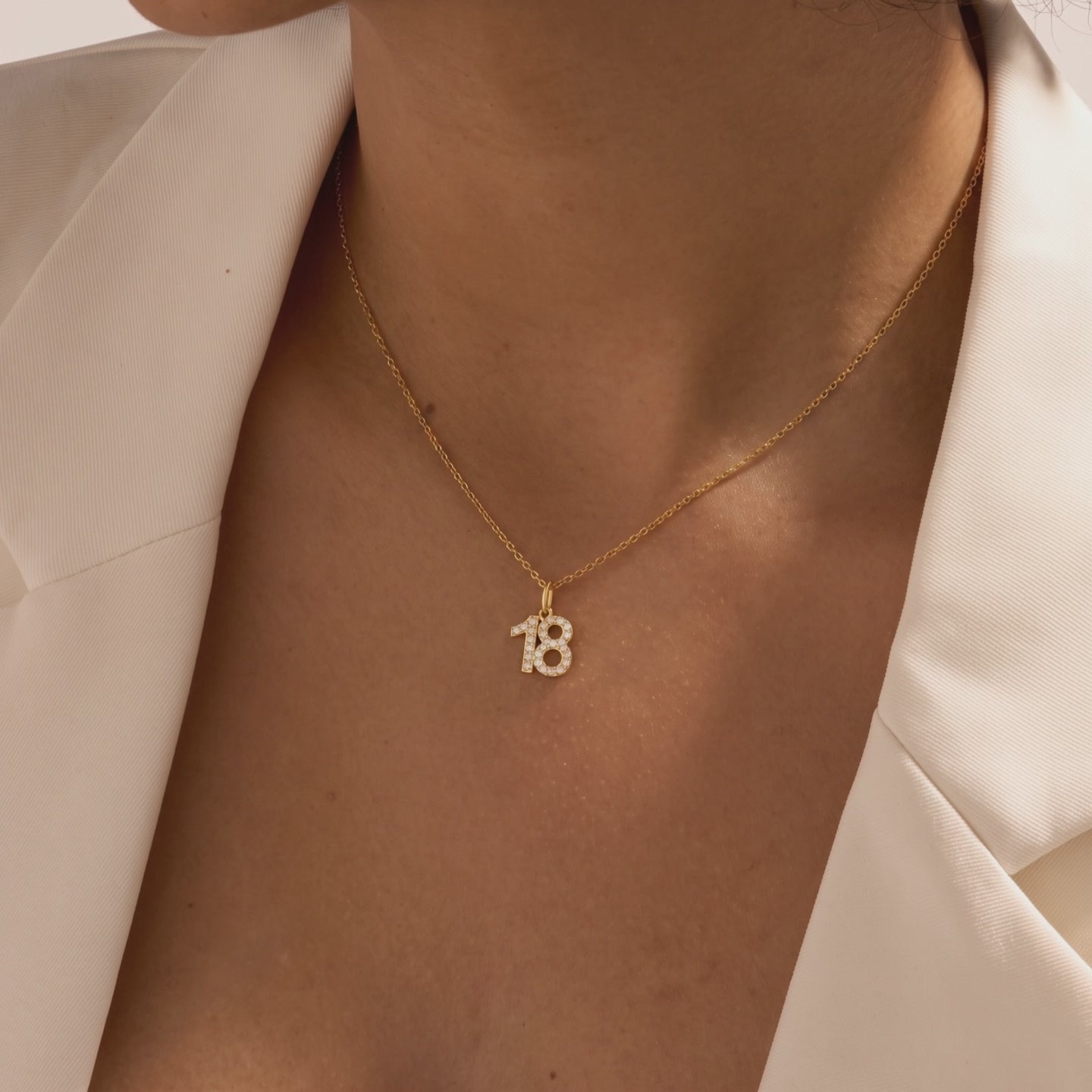 Diamond Number Charm