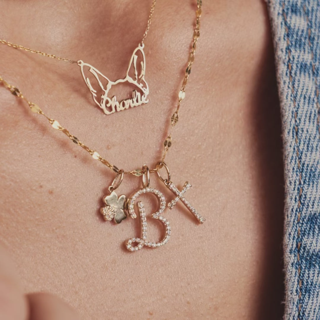 Diamond Clover Charm