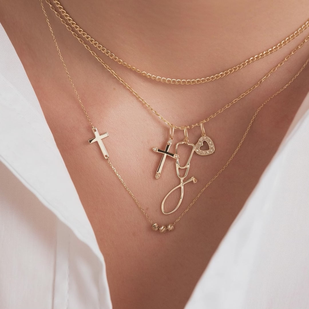 Diamond Celestial Cross Charm