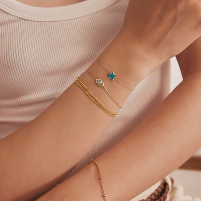 Birthstone Evil Eye Bracelet