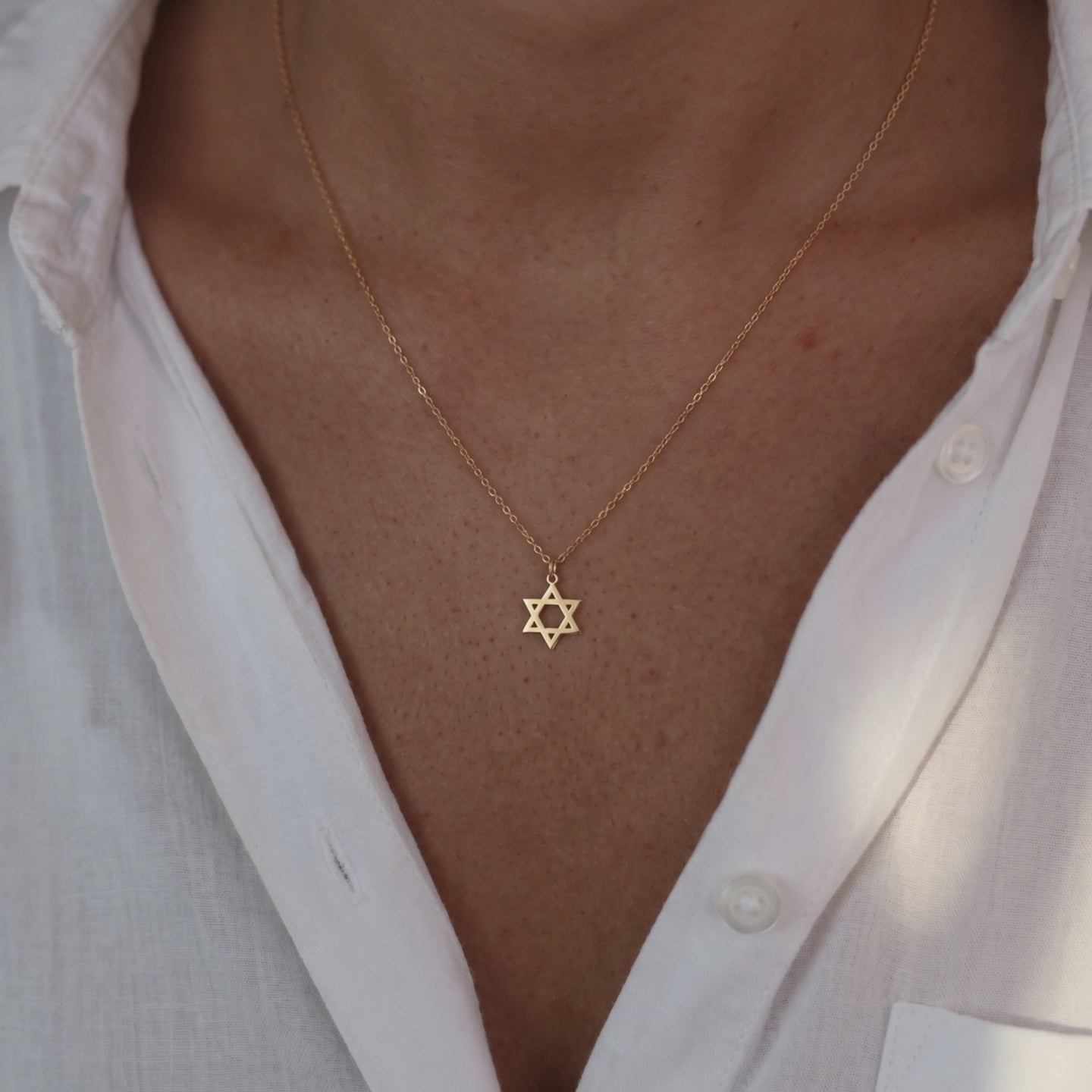 Dainty Star of David Necklace